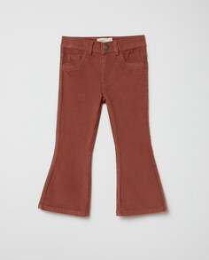 Расклешенные вельветовые брюки для девочки Sfera, коричневый (Sfera)