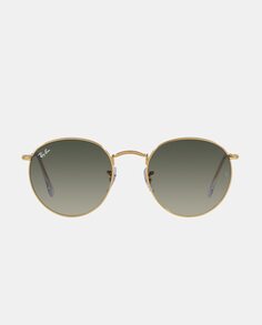 Мужские круглые солнцезащитные очки из золотистого металла Ray-Ban, золотой