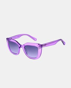 Женские солнцезащитные очки «кошачий глаз» из ацетата фиолетового цвета Benetton, фиолетовый