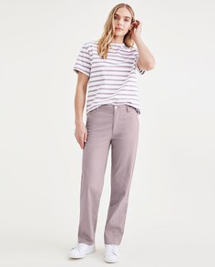 Женские брюки-чиносы с завышенной талией, широкими штанинами и длиной до щиколотки Dockers, фиолетовый
