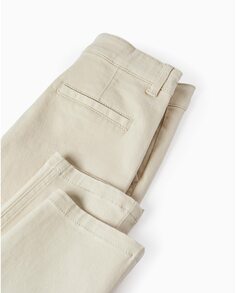 Облегающие брюки-чиносы для мальчика с регулируемой талией Zippy, бежевый
