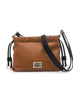 Женская коричневая сумка через плечо на молнии Mariamare, коричневый