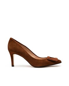 Женские коричневые замшевые кожаные туфли с декором Paco Gil, коричневый