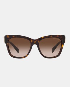 Женские солнцезащитные очки-бабочки из ацетата гаваны Michael Kors, коричневый