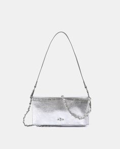Серебряная сумка через плечо ELI с магнитом Brownie, серебро