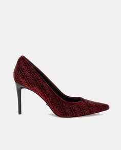 Женские туфли с блестящим логотипом и каблуком-шпилькой Guess, красный