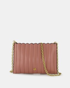 Розовая сумка через плечо среднего размера с вертикальной подкладкой Tintoretto, розовый