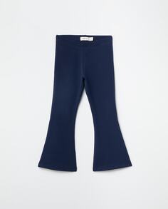 Плюшевые брюки-клеш для девочки Sfera, темно-синий (Sfera)