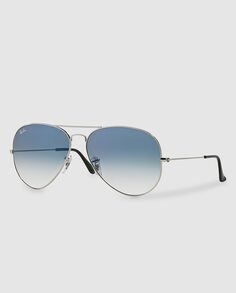Серебряные солнцезащитные очки-авиаторы RB3025 Ray-Ban, серебро