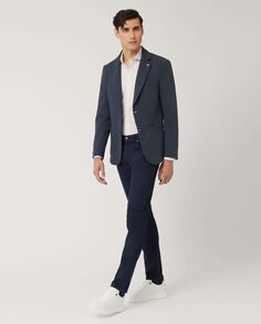 Узкие мужские брюки с пятью карманами темно-синего цвета Harmont&amp;Blaine, темно-синий Harmont&Blaine