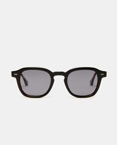 Солнцезащитные очки унисекс квадратной формы из черного ацетата с поляризованными линзами Scalpers, черный