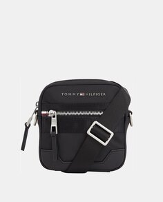 Черная овальная сумка через плечо с металлическими буквами Tommy Hilfiger Tommy Hilfiger, черный