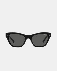 Черные женские солнцезащитные очки «кошачий глаз» из ацетата Vogue, черный