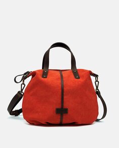 Большая оранжевая сумка-тоут из парусины со съемным ремнем через плечо Cuirot´s, оранжевый