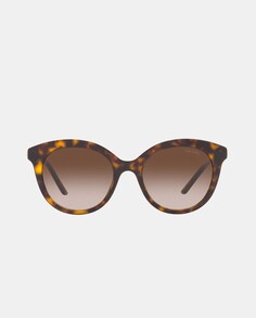 Круглые солнцезащитные очки из ацетата гаваны Prada, коричневый