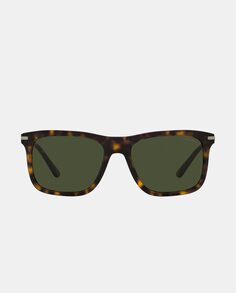Прямоугольные мужские солнцезащитные очки из ацетата гаваны Prada, коричневый