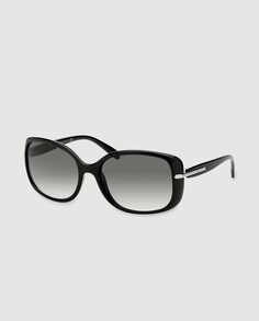 Черные литые солнцезащитные очки прямоугольной формы Prada, черный