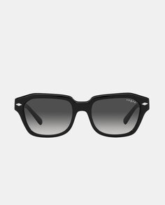 Черные женские солнцезащитные очки из ацетата с геометричным узором Vogue, черный