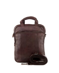 Мужская сумка-трансформер в рюкзак из темно-коричневой кожи Stamp, темно коричневый
