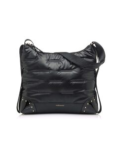 Женская сумка через плечо из черной стеганой ткани с золотыми деталями Mariamare, черный