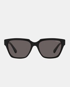 Черные женские солнцезащитные очки прямоугольной формы из ацетата Vogue, черный