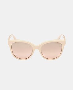 Кремовые женские солнцезащитные очки квадратной формы из ацетата Max Mara, кремовый