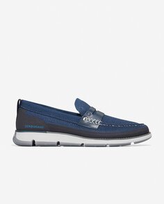 Мужские лоферы из синей ткани Stitchlite Cole Haan, синий