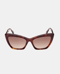Женские солнцезащитные очки &quot;кошачий глаз&quot; из ацетата гаваны Max Mara, коричневый