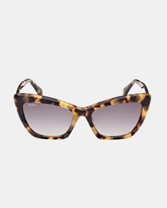 Женские солнцезащитные очки &quot;кошачий глаз&quot; из ацетата светло-гаванского цвета Max Mara, коричневый