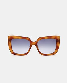 Квадратные женские солнцезащитные очки из ацетата гаваны Guess, коричневый