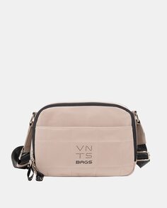 Женская сумка через плечо телесного цвета на молнии Ventis