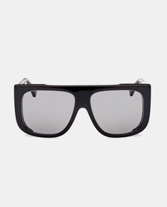 Черные женские солнцезащитные очки из ацетата с запахом Max Mara, черный