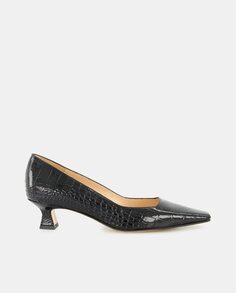 Женские туфли из тисненой кожи на каблуке-воронке - Atelier Line Latouche, черный