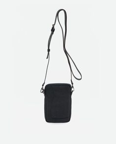 Черная кожаная сумка для мобильного телефона Euphoria Abbacino, черный