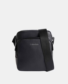 Маленькая черная сумка через плечо с двумя отделениями Calvin Klein, черный