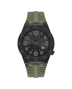 Мужские часы Territory GW0322G2 из силикона и зеленого ремешка Guess, зеленый