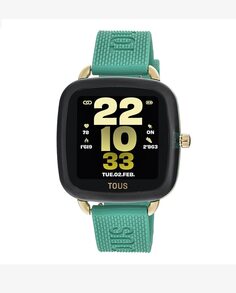 Умные часы D-Connec с зеленым силиконовым ремешком Tous, зеленый