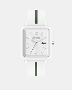 Lacoste Studio 2011251 зеленые силиконовые мужские часы Lacoste, белый