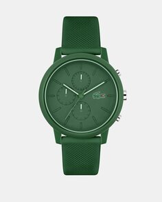 Lacoste 12.12 x Chrono 2011245 Зеленые силиконовые мужские часы Lacoste, зеленый