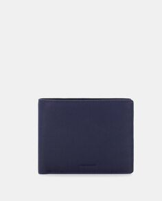 Мужской кошелек из кожи темно-синего цвета Scharlau, темно-синий