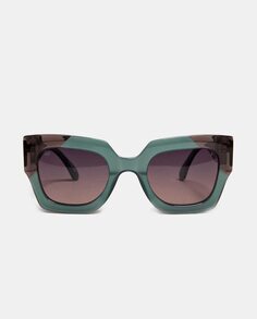 Квадратные женские солнцезащитные очки из ацетата бирюзового цвета с поляризованными линзами No Idols, бирюзовый