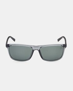Прямоугольные полупрозрачные серые солнцезащитные очки с поляризованными линзами Timberland, серый