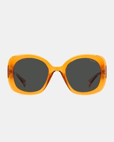 Большие оранжевые женские солнцезащитные очки с поляризационными линзами Polaroid, оранжевый