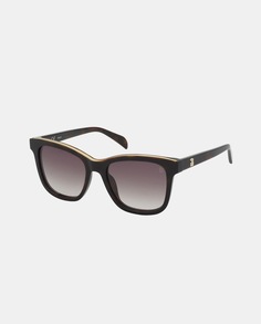 Прямоугольные женские солнцезащитные очки из ацетата цвета гавана Tous, коричневый