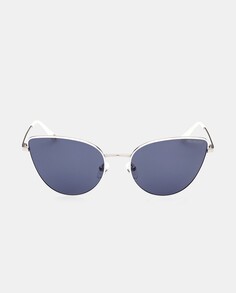 Солнцезащитные очки «кошачий глаз» из белого металла с поляризационными линзами Skechers, белый