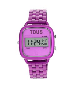 Женские цифровые часы D-Logo со стальным браслетом фуксии Tous, розовый