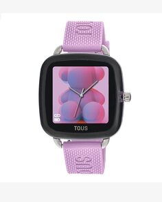 Умные часы D-Connec с розовым силиконовым ремешком Tous, розовый