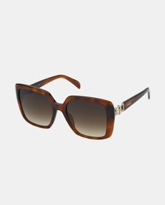 Большие коричневые женские солнцезащитные очки из ацетата Tous, светло-коричневый