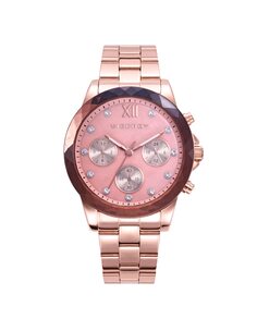 Шикарные женские часы с корпусом и браслетом, выполненные в розовом цвете Ip Viceroy, розовый