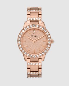 Fossil Jesse ES3020 женские часы из розовой стали Fossil, розовый